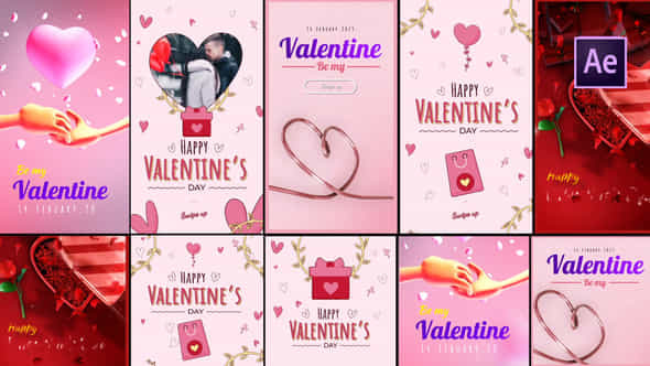 Valentines Stories and - VideoHive 43237565