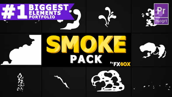 Cartoon Smoke Elements And Transitions - VideoHive 22700283