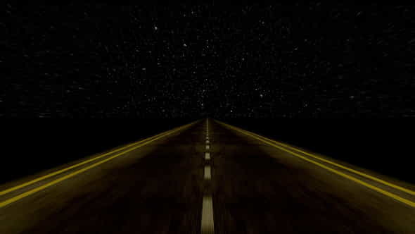 Endless Road Night - VideoHive 32337052