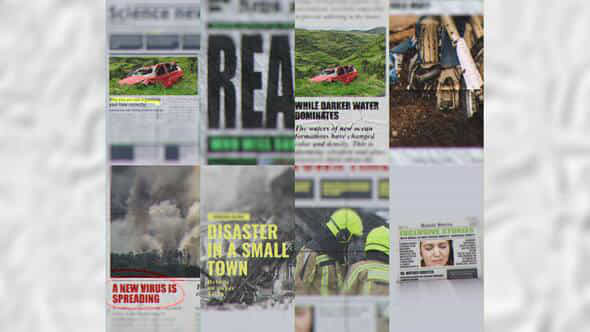 Vertical Newspaper Stories - VideoHive 58581061
