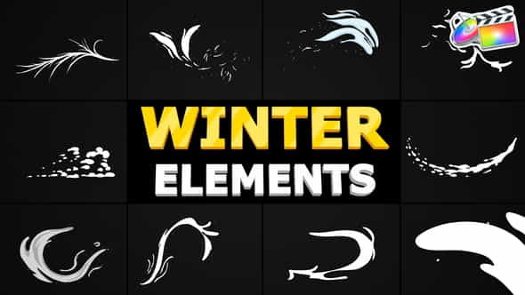 Hand-Drawn Winter Elements | FCPX - VideoHive 35290214