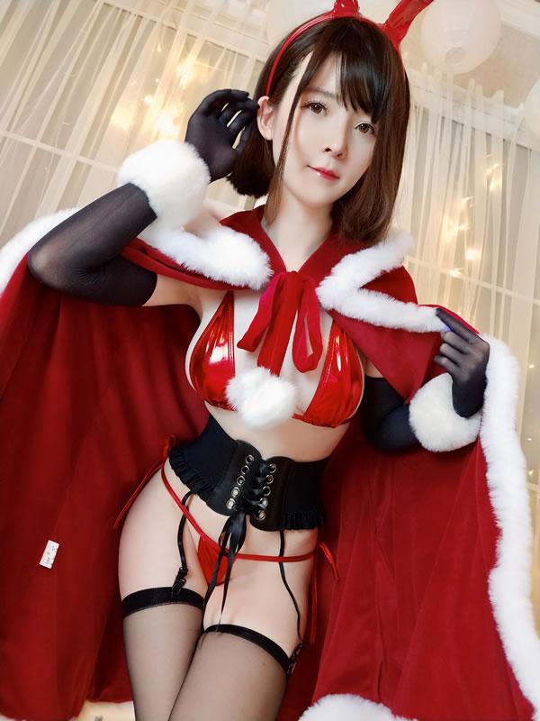 网红一小央泽coser-圣诞兔(4)