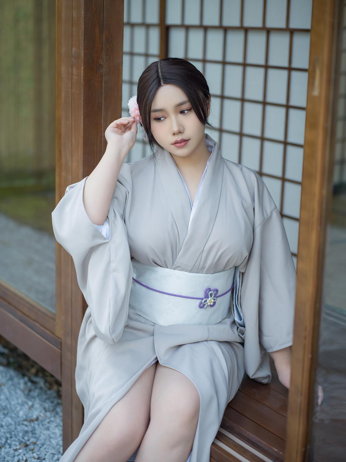 Cosplay 麻花麻花酱 兽耳和服 Kimono Set.01(5)