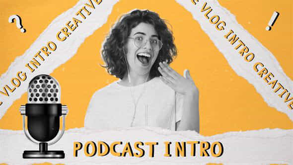 Paper Style Podcast Youtube Intro 4K - VideoHive 55196159