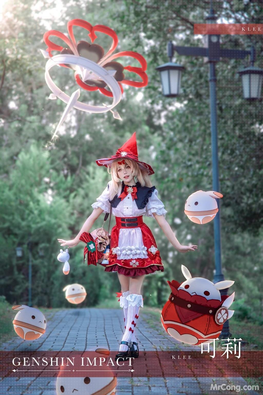 Coser@黏黏团子兔: 琪花星烛·可莉 可莉炸鱼舞 (66 photos )(59)