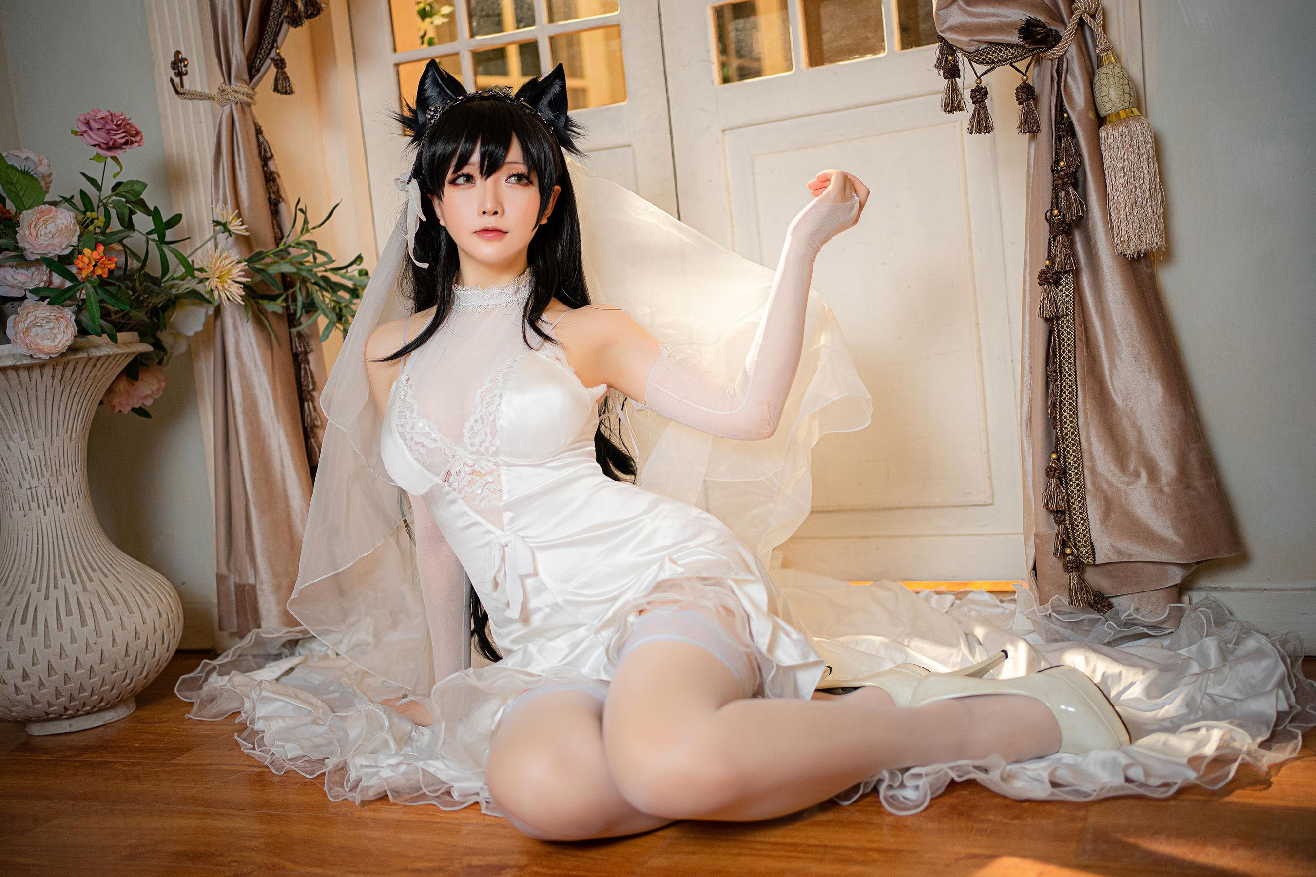 [Cosplay] 星之迟迟 – 爱宕婚纱 写真套图(18)