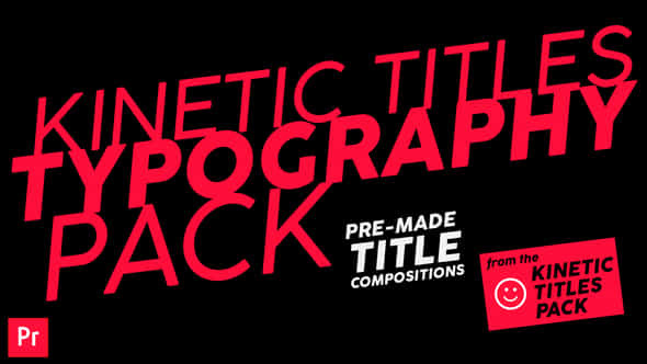 Kinetic Titles Typography - VideoHive 37038466