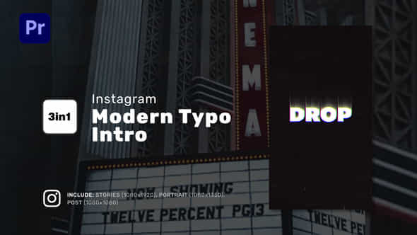 Instagram Modern Typo - VideoHive 45161295