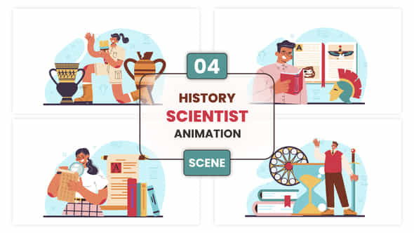 History Scientist Animation Scene - VideoHive 53165443