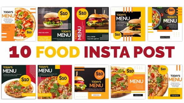 Food Instagram Templates - VideoHive 33597927