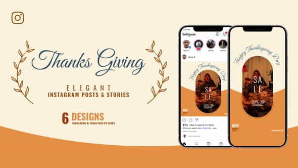 Thanksgiving Day Instagram Sale B162 - VideoHive 34074200