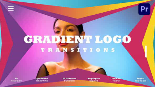 Gradient Logo Transitions - VideoHive 52270687