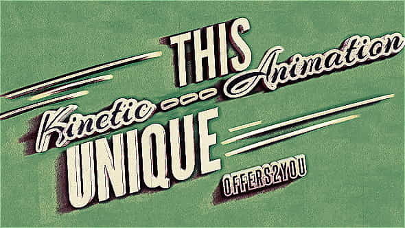 Kinetic Typography Vintage Retro Style - VideoHive 4799271
