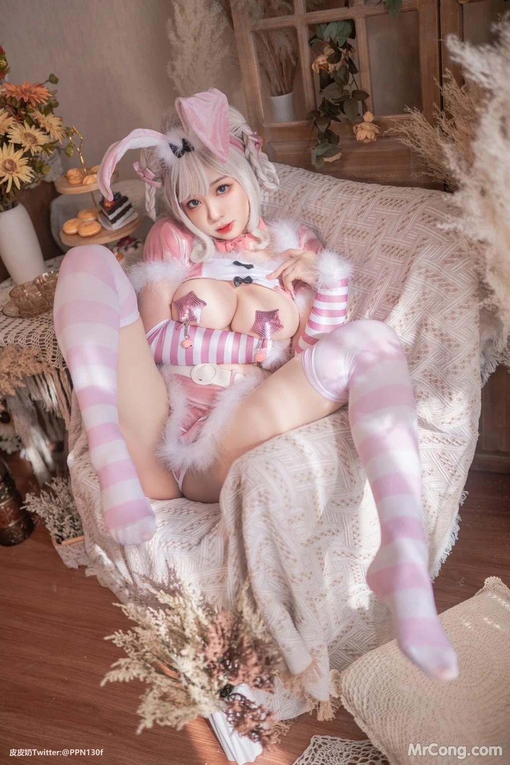 Coser@皮皮奶可可爱了啦: 粉色兔兔 (70 photos)(35)