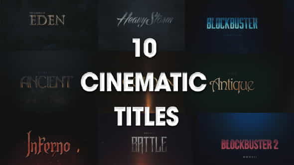 10 Cinematic Titles - VideoHive 20164595
