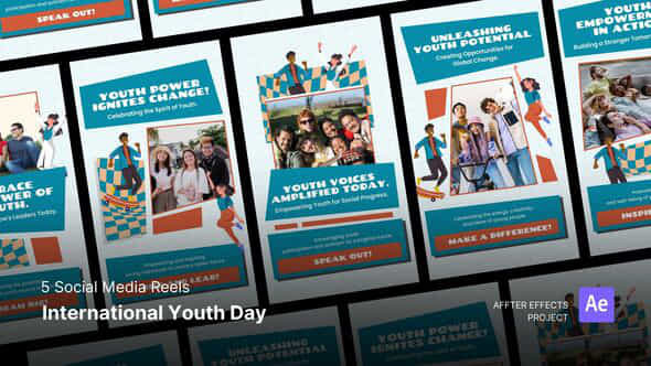 Social Media Reels International Youth Day After Effects Template - VideoHive 47146234