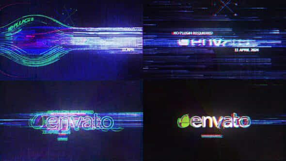 Modern Glitch Logo - VideoHive 51743106