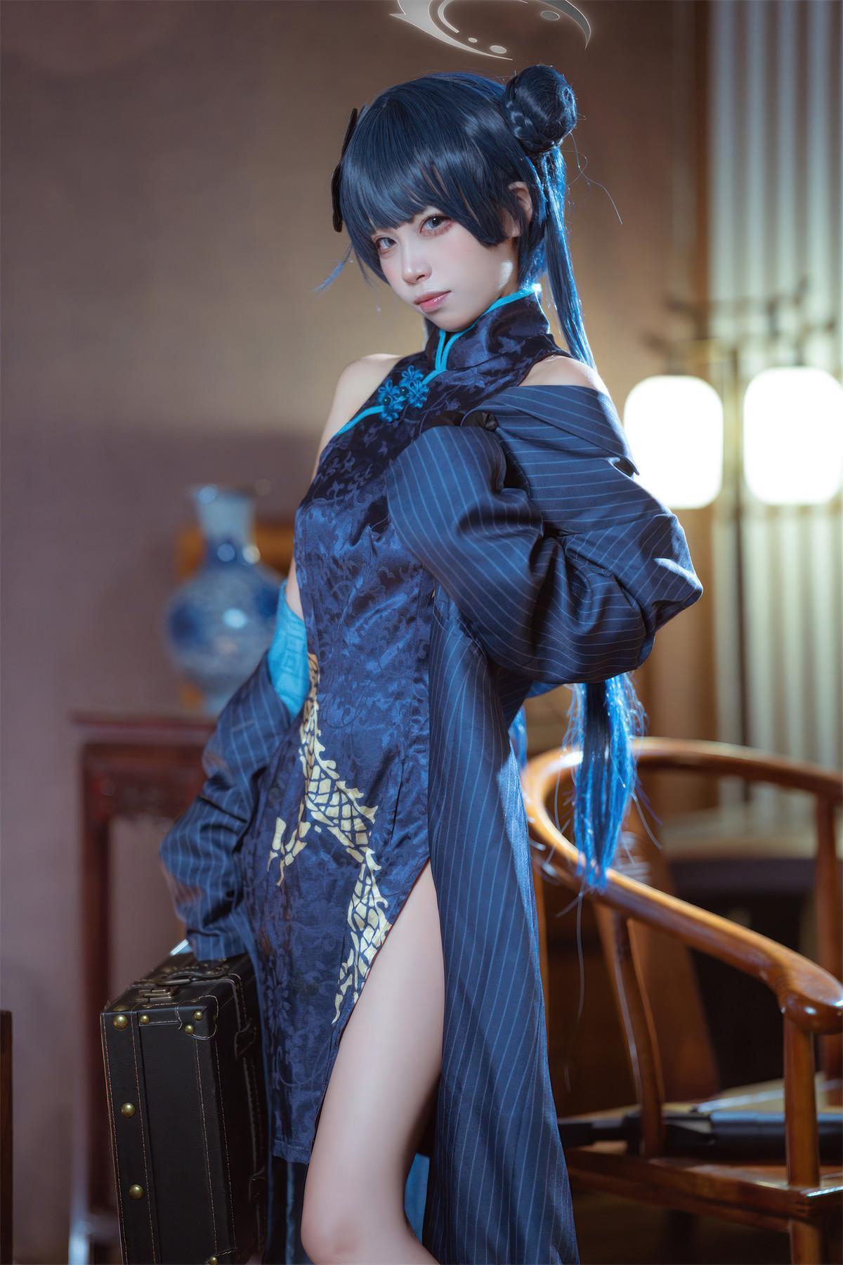 Cosplay 是三不是世w 碧蓝档案 妃咲旗袍(35)