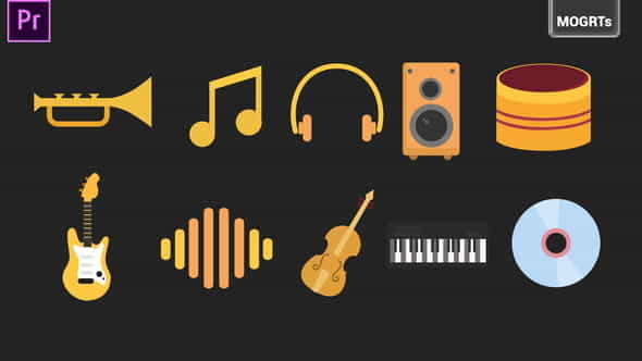 Music Animated Icons - VideoHive 33615734