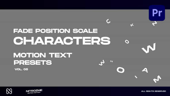 Characters Motion Text - VideoHive 45890329