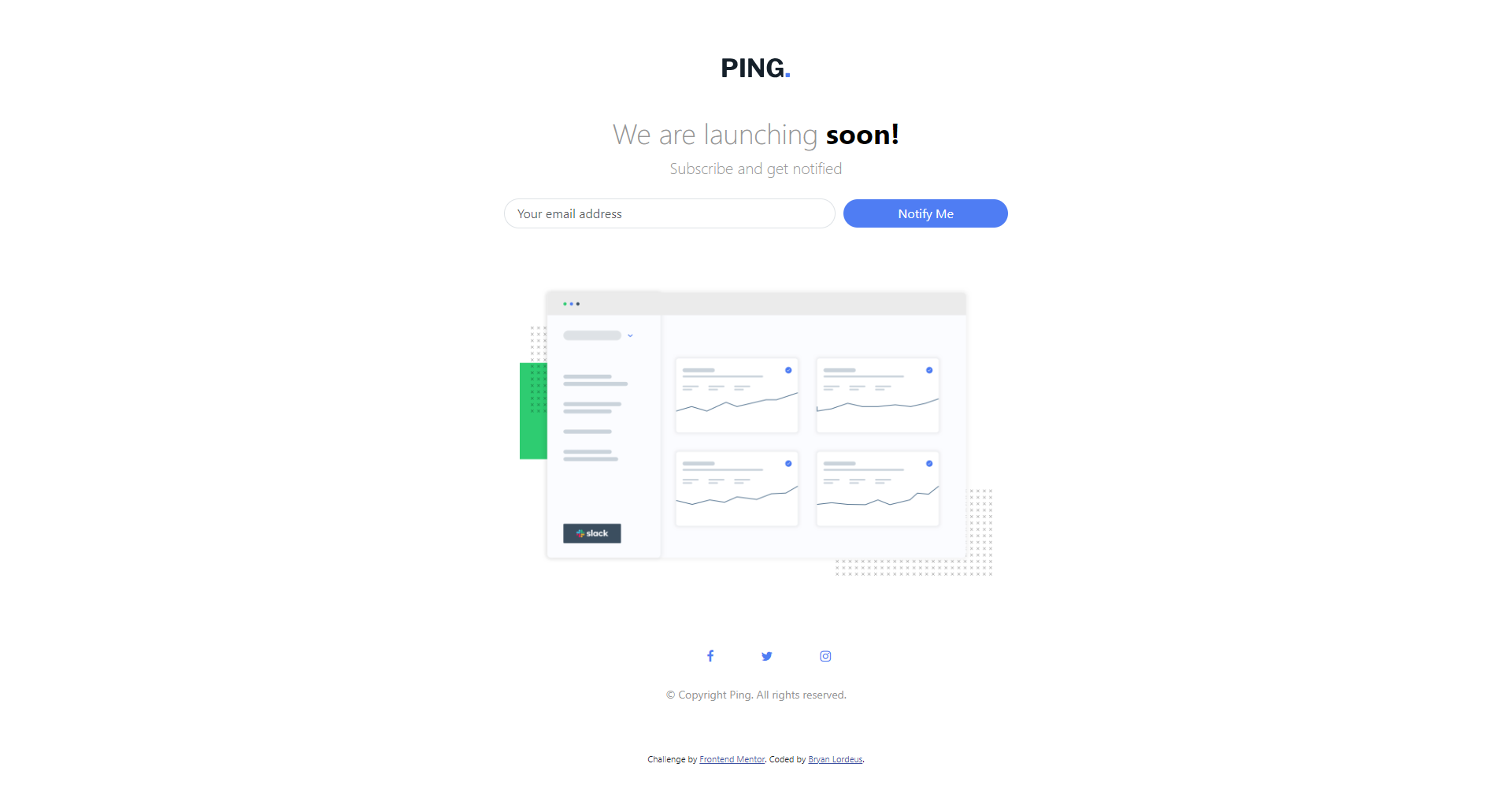 Ping Coming Soon Page