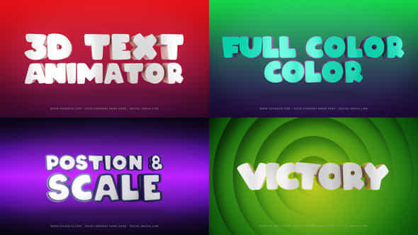 3D Text Animator - VideoHive 35972397