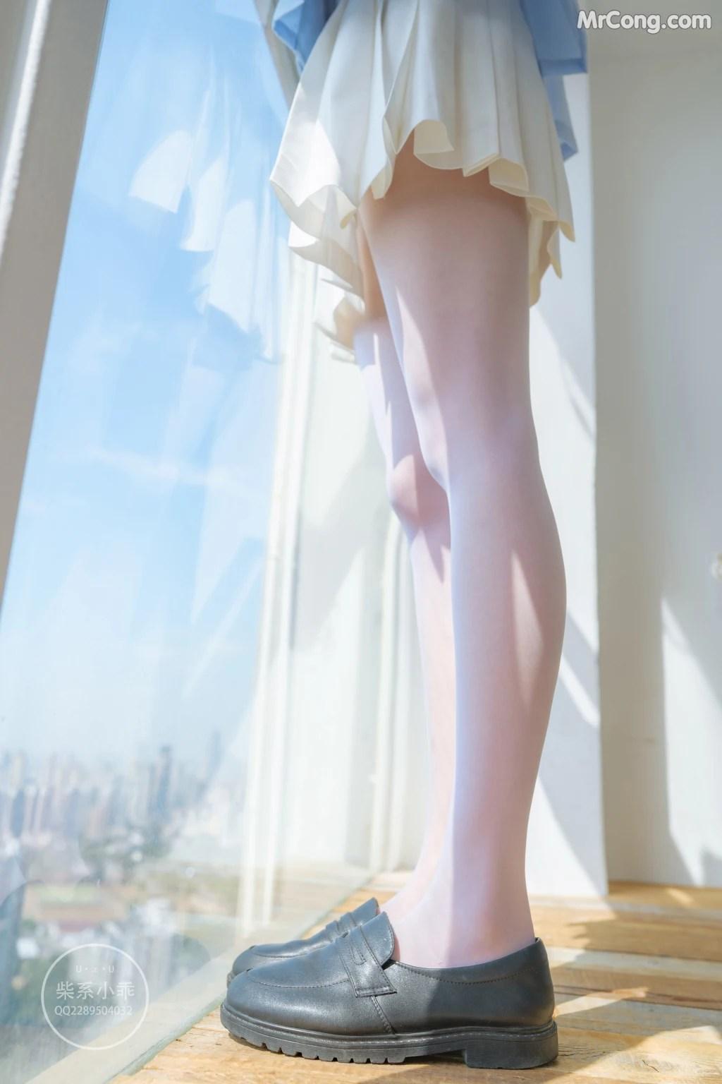 Coser@稚乖画册 Vol.001: 晴空01 白丝双马尾JK (79 photos)(3)