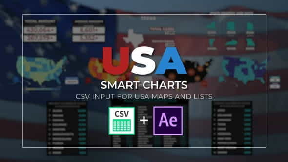 USA Smart Charts Data-Driven Infographics - VideoHive 26298475