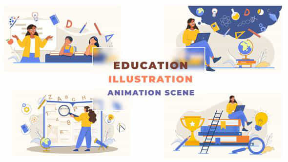 Education Illustration Animation - VideoHive 42879219