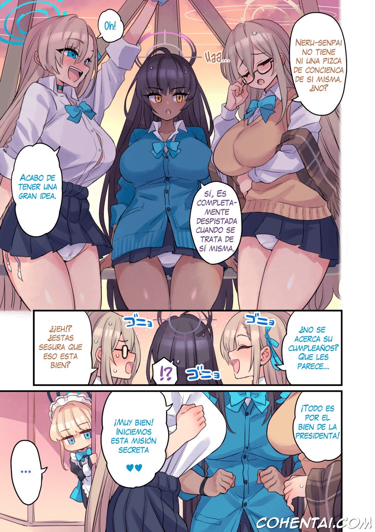 Seito to Issen Koechau Hon -C&C Hen- (Blue Archive) xxx comics manga porno doujin hentai español sexo 