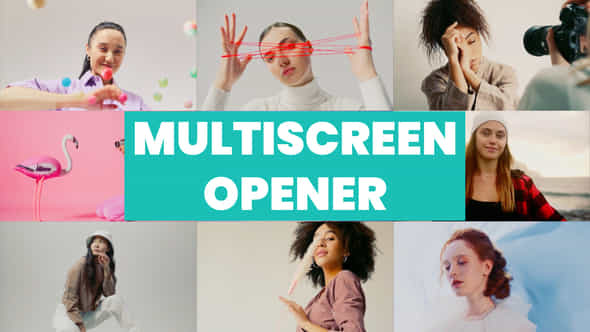 Rhythmic Multiscreen Dynamic Opener Split Screen Slideshow - VideoHive 48896160