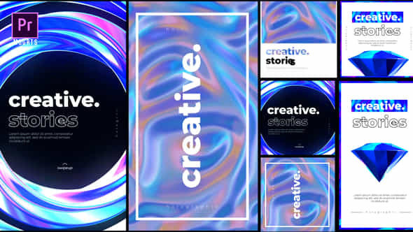 Holographic Posts and - VideoHive 43757171