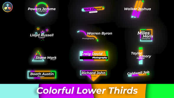 Colourful Lower Thirds - VideoHive 32610868