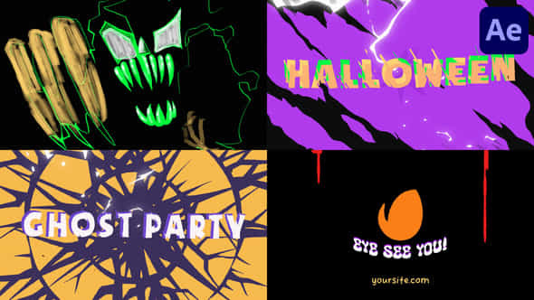 Horror Monster Logo - VideoHive 48658293