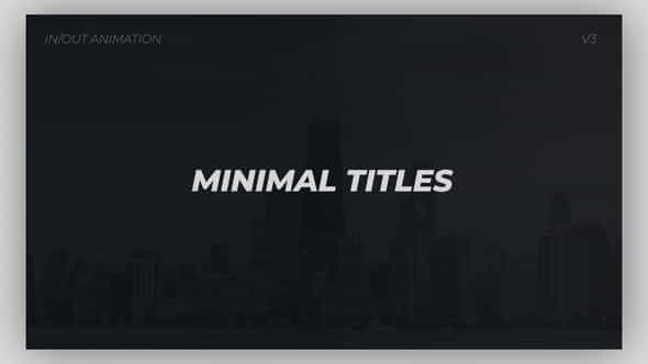 Minimal Titles - VideoHive 33615082