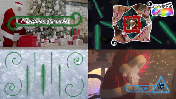 Christmas Branches And - VideoHive 42347535