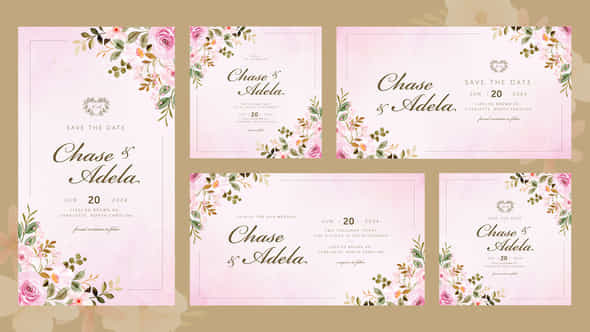 Sprigs Wedding Invitation - VideoHive 52511007
