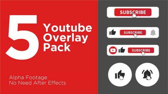 Clean Youtube Subscribe Button Pack - VideoHive 24416500
