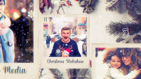 Christmas Photo FrameParallax Slideshow - VideoHive 29573049