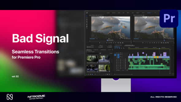 Bad Signal Transitions Vol 02 For Premiere Pro - VideoHive 49668334