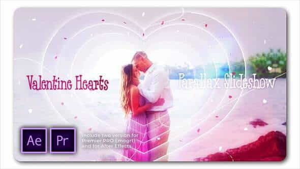 Valentine Hearts Parallax Slideshow - VideoHive 29855913