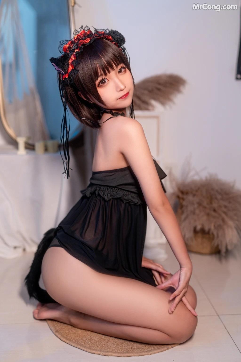Coser@蠢沫沫 (chunmomo) Vol.053: 黑睡裙 (40 photos)(4)
