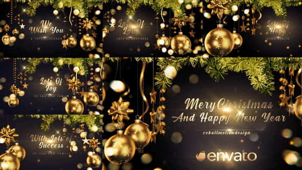 Golden Christmas Wishes 4K - VideoHive 29651275