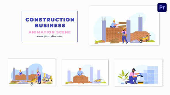 Construction Labor Animated - VideoHive 47354861
