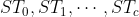 ST_0, ST_1, cdots, ST_c