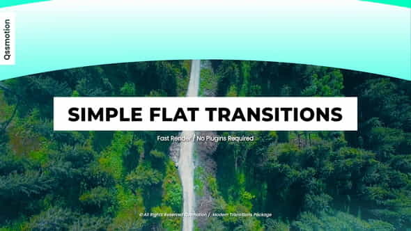 Simple Flat Transitions For After - VideoHive 30954297