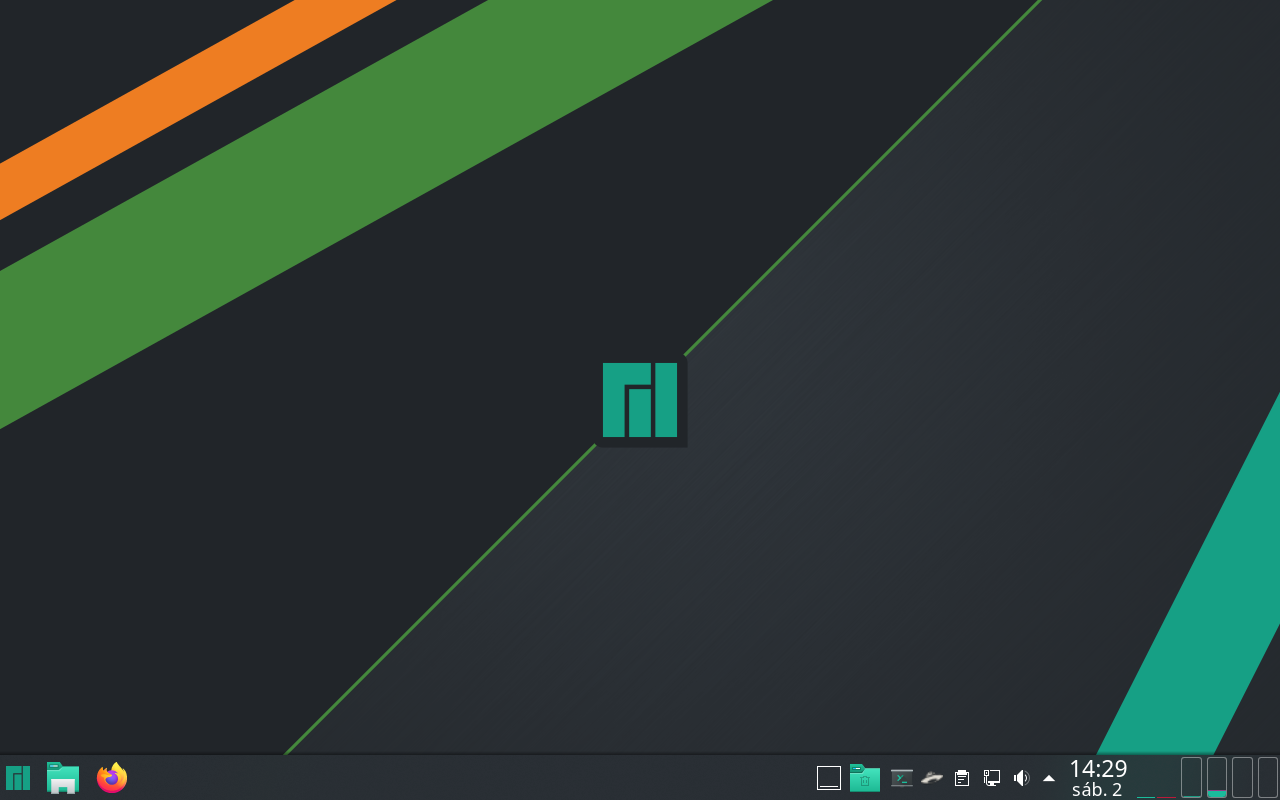 Captura de pantalla del escritorio del sistema operativo Linux, Manjaro con KDE