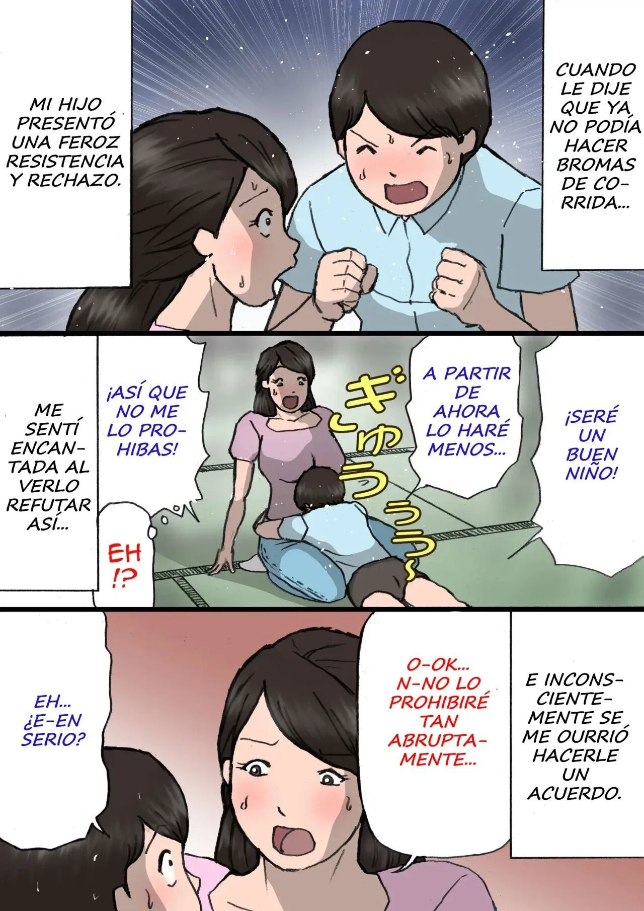 [Shiki Hanana] Okaa-san wa Itazura Musuko o Okorenai [Spanish] [Xavit0_0]