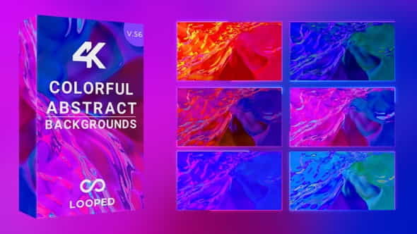 Dark Glowing Liquid Loop Pack - VideoHive 30890296