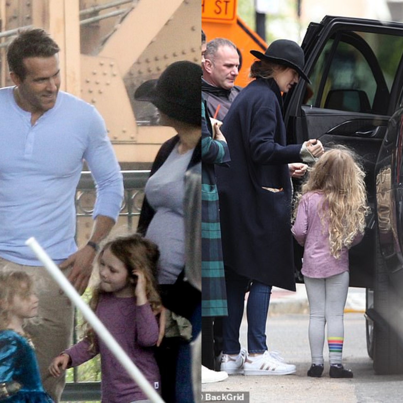 Blake Lively and her daughters visit Ryan Reynolds on set 5/25/19
